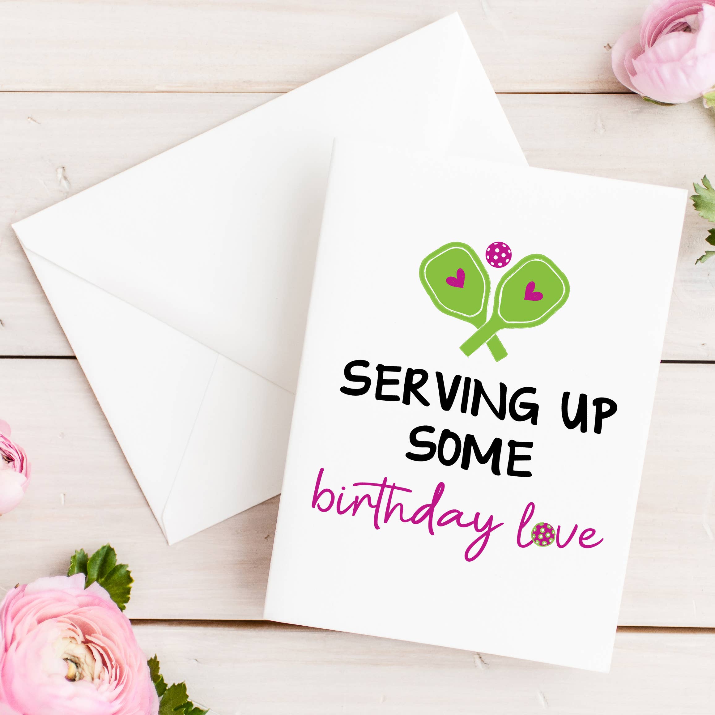 Pickleball Birthday Card, Serving up Some Birthday Love