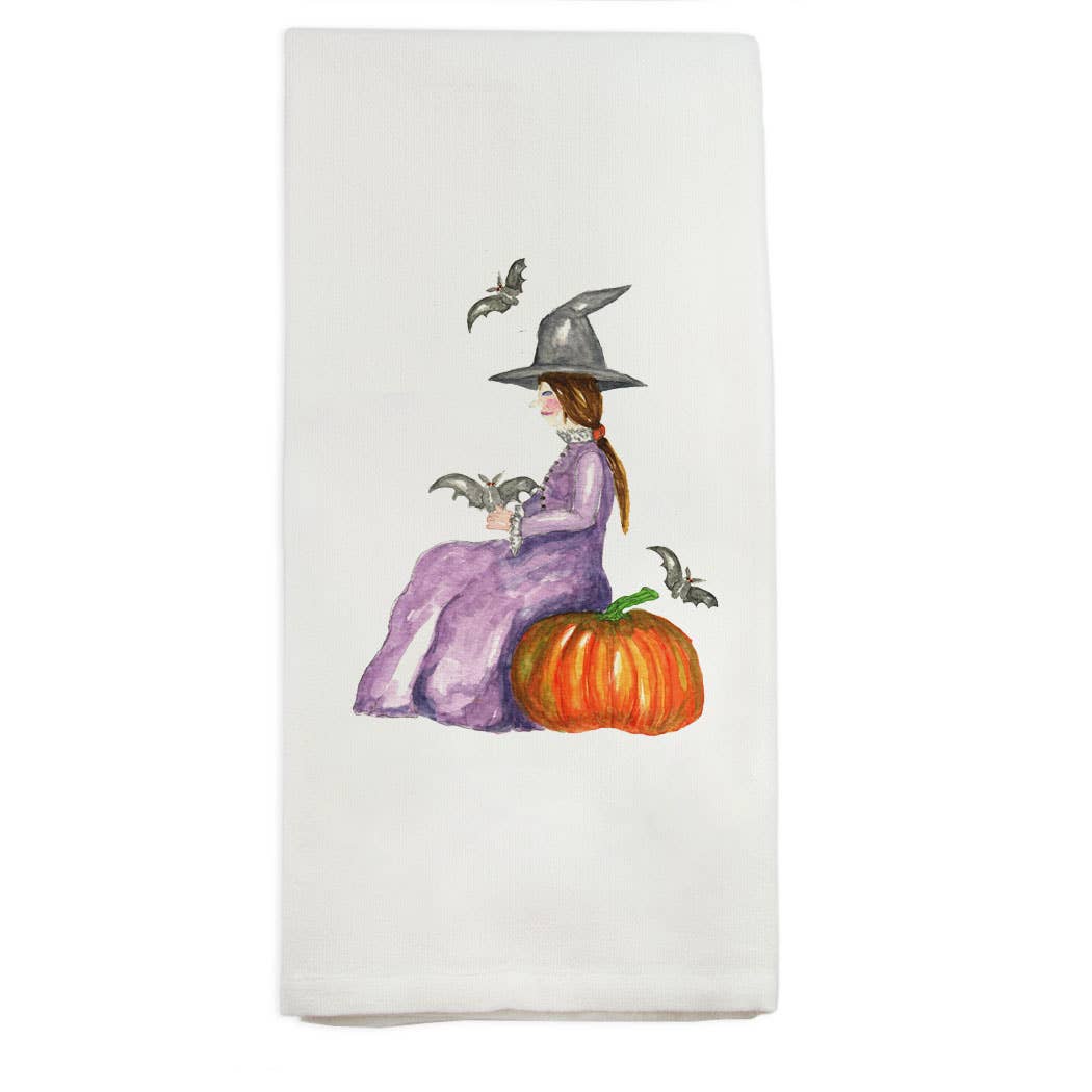 Witch with No Words Dish Towel