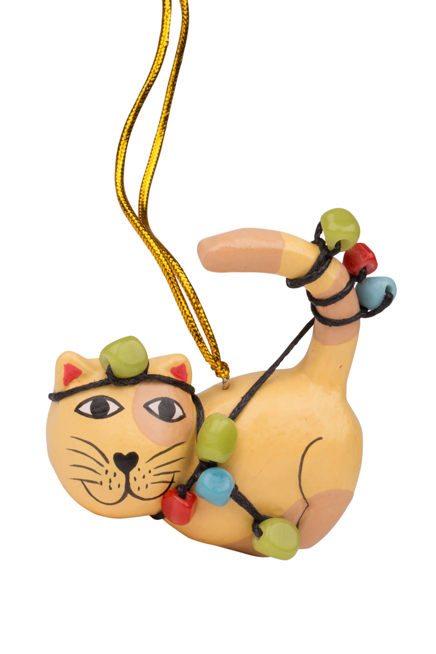 Ten Thousand Villages - Tangled Up Cat Ornament