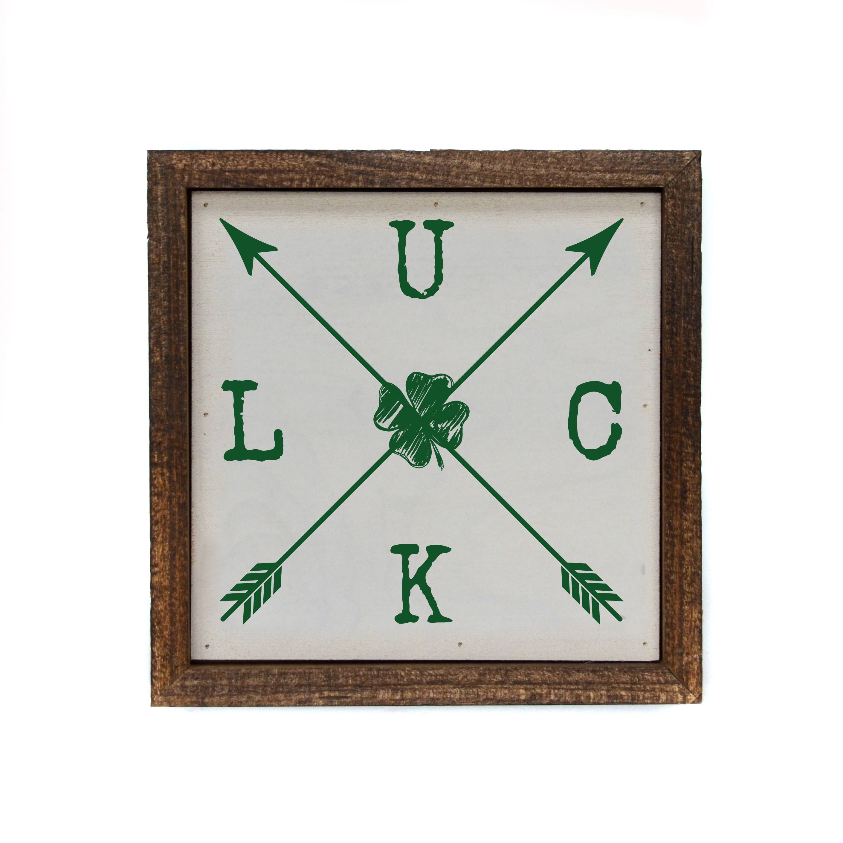 Luck Arrows with Shamrock Box Sign