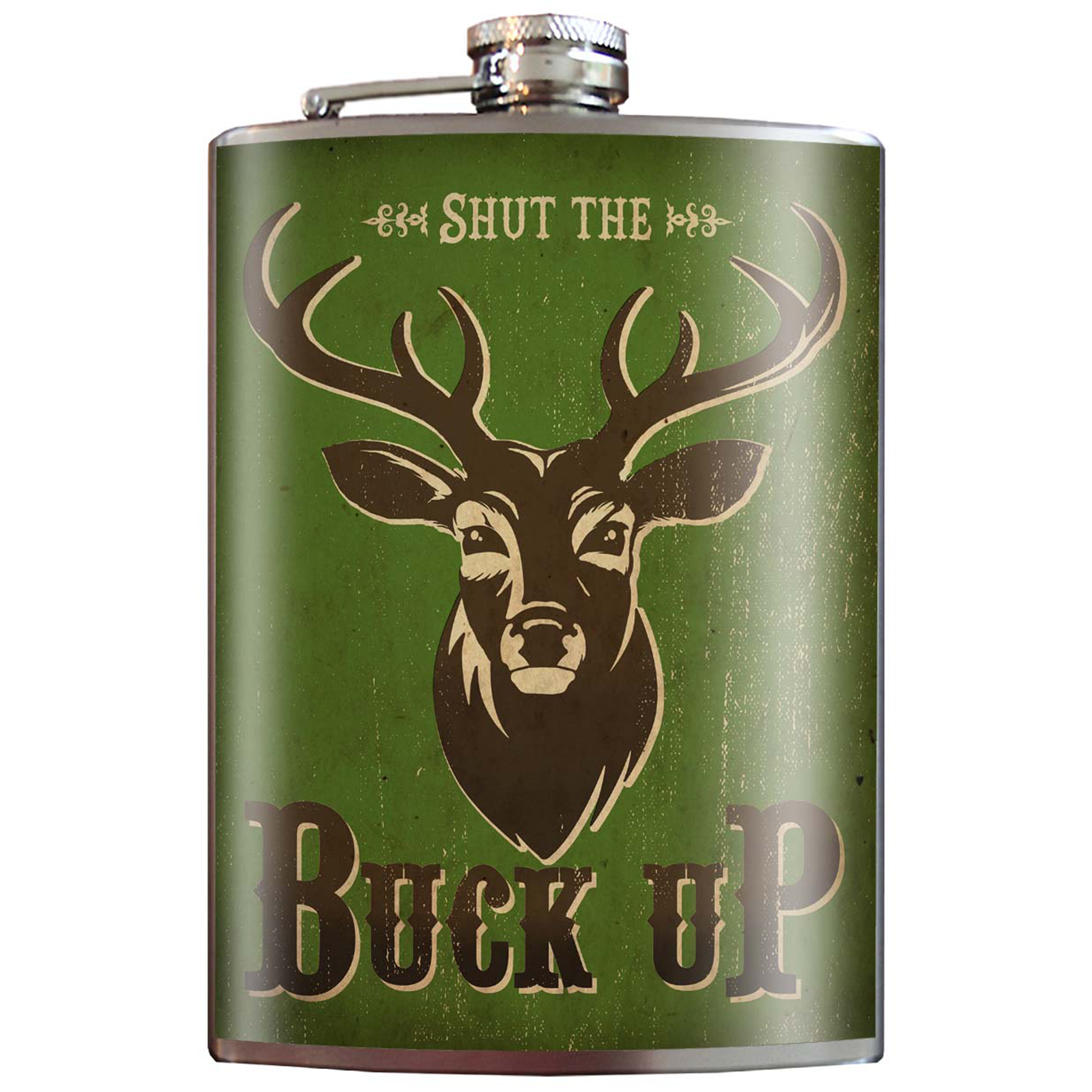 Shut The Buck Up Flask