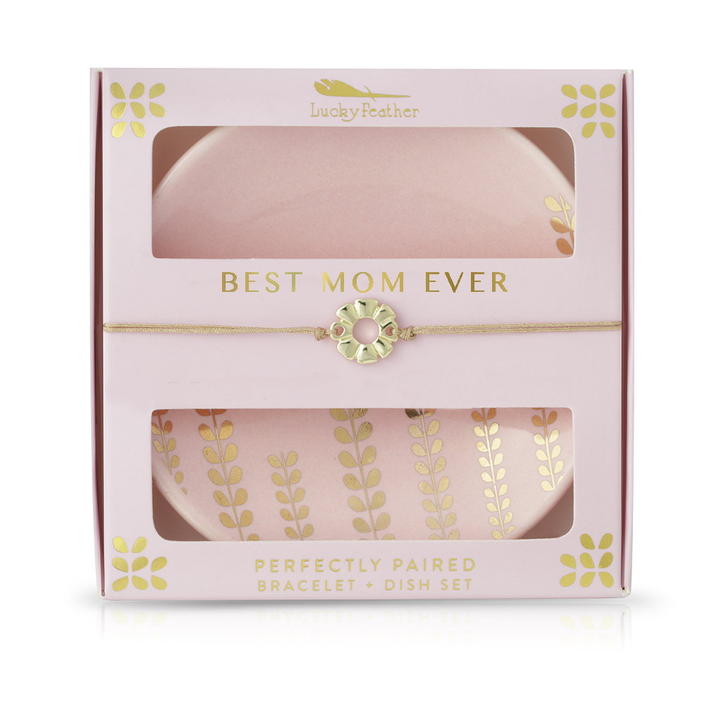 Best Mom Ever Bracelet & Dish Set - Black Friday Closeout