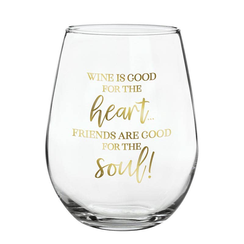 Wine is Good For The Heart 20oz Glass