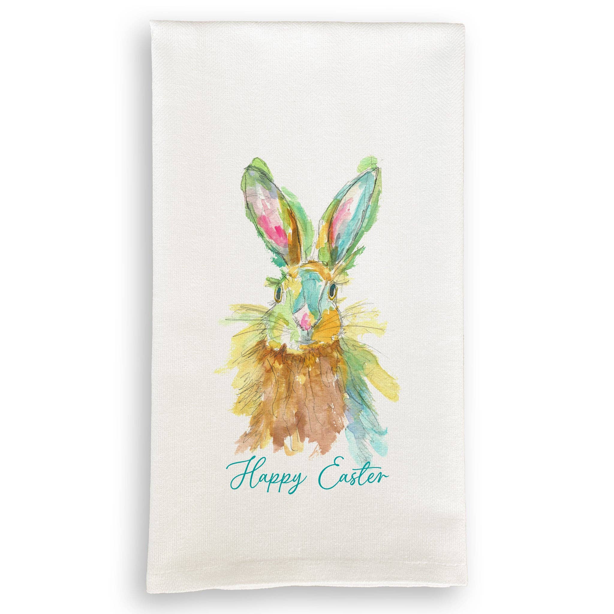 Colorful Bunny: Dishtowel