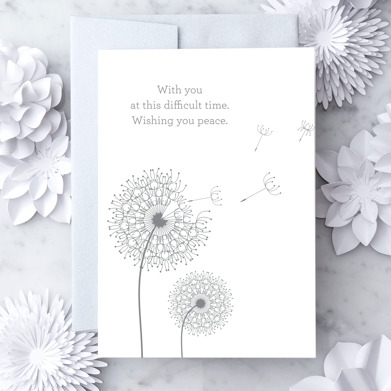 With You At This Difficult Time Greeting Card