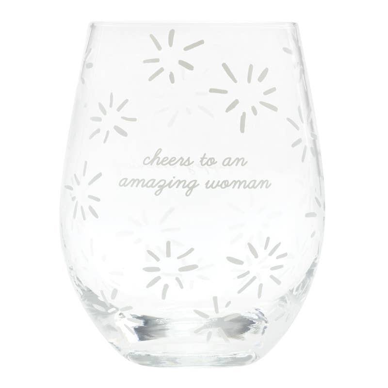 Amazing Woman Wine Glass