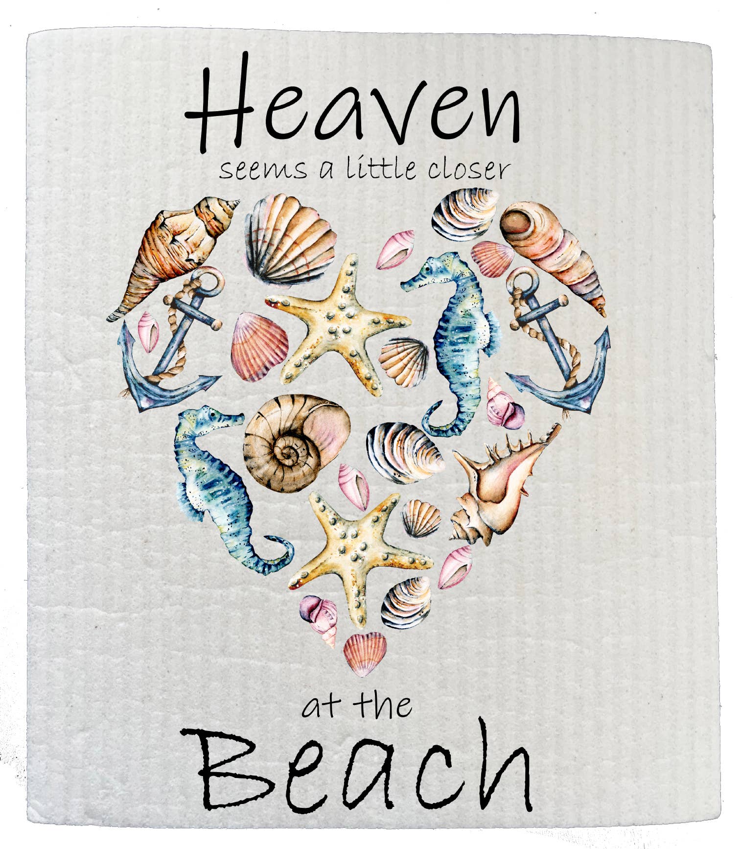 Beach Sea Shells Ocean SWEDISH DISH CLOTHS