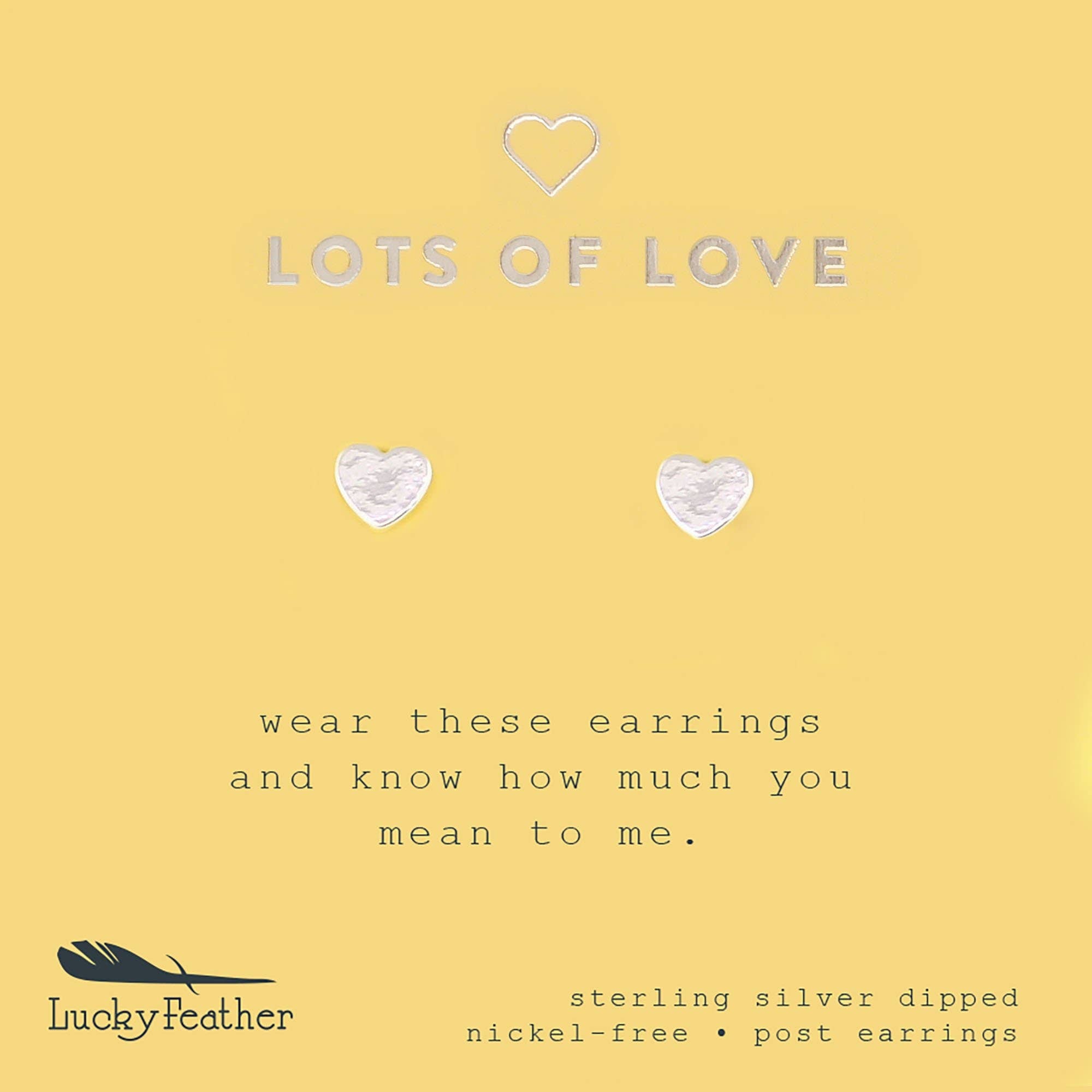 New Moon Silver Earrings - LOVE/HEART