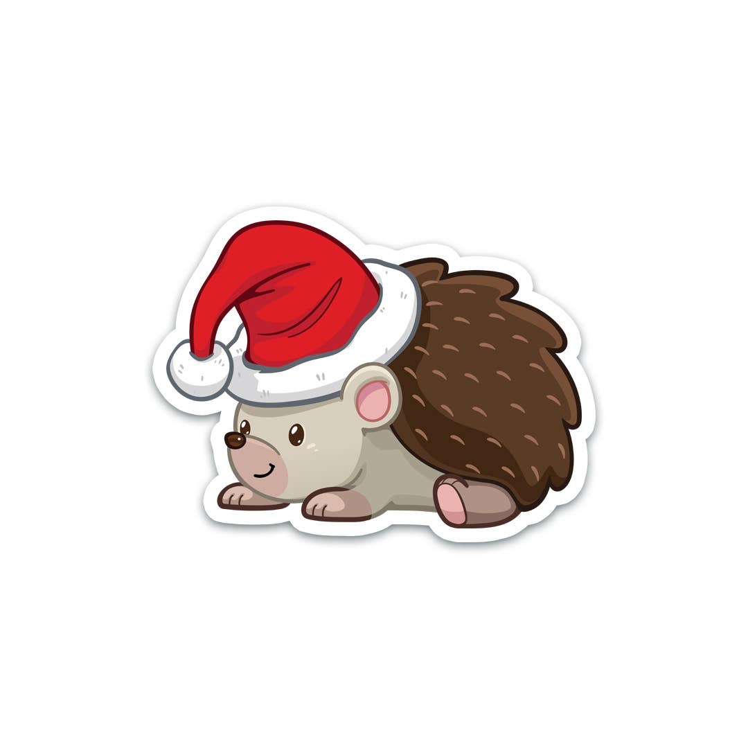 Holiday Hedgehog Sticker | Cute Pet Christmas Gifts - Clearance