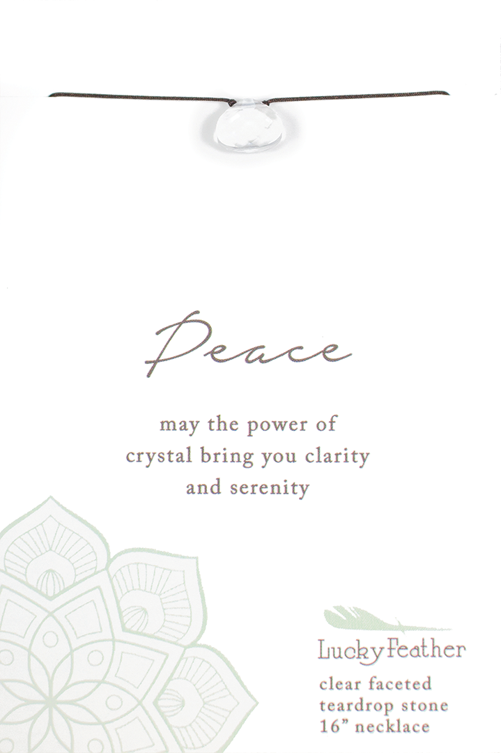 Peace- Color Power Necklace - CRYSTAL - Black Friday Closeout