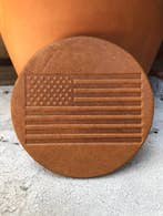 American Flag Leather Coaster