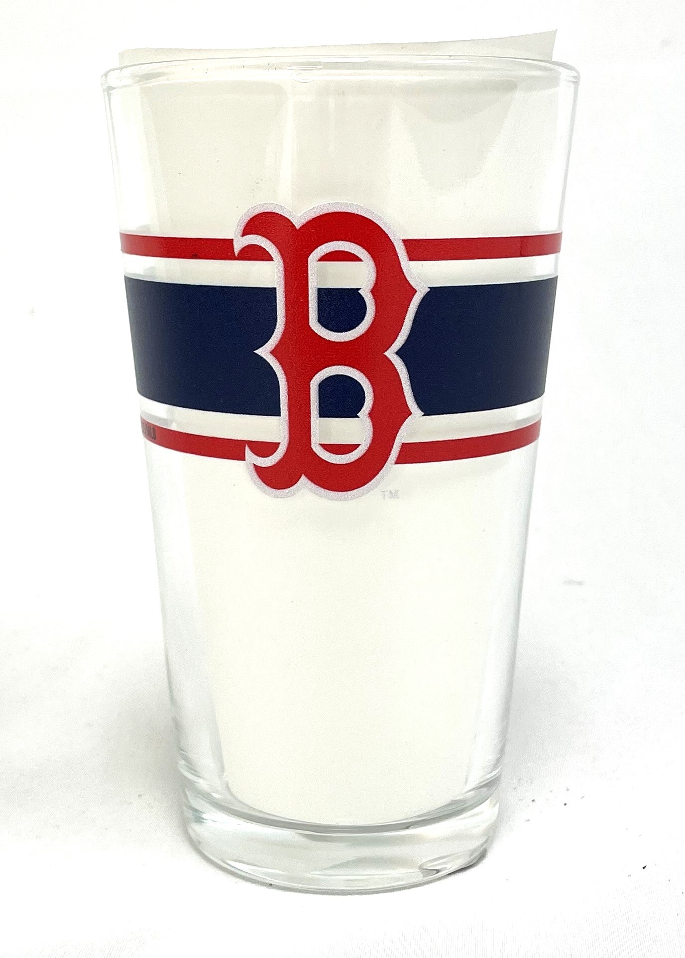 Boston Red Sox Striped Glass