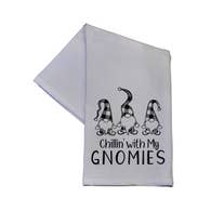 Chillin With My Gnomies Holiday Tea Towel - Clearance