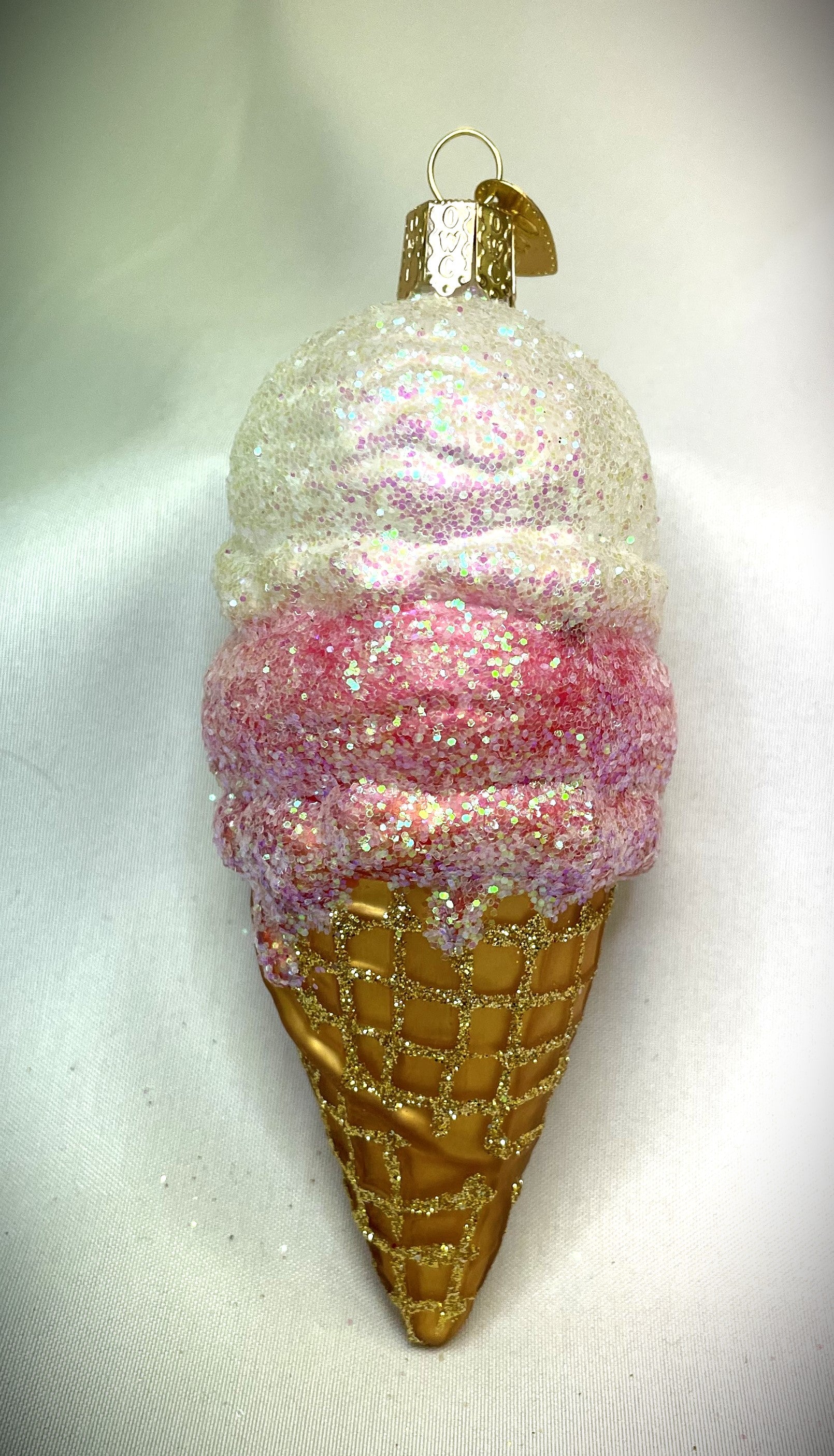 Ice Cream Cone Holiday Ornament