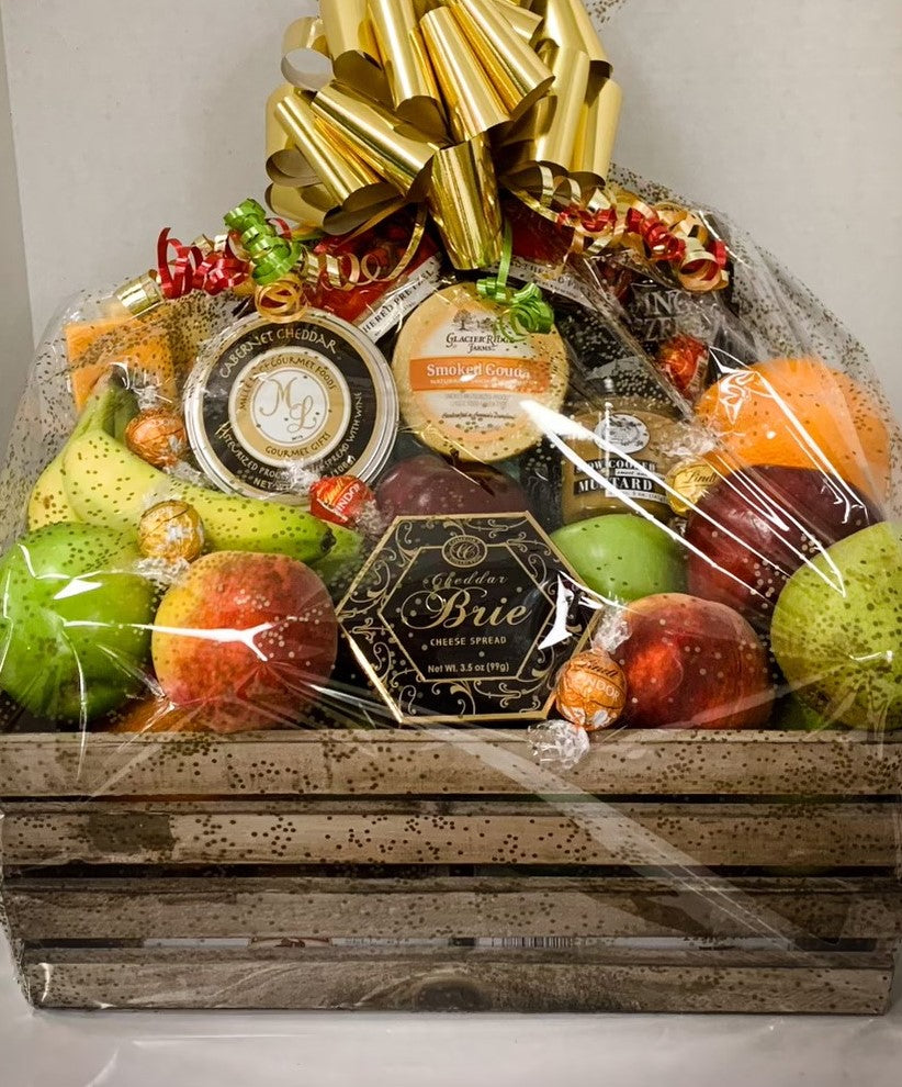 Jenny's Large Fruit And Cheese Gift Basket
