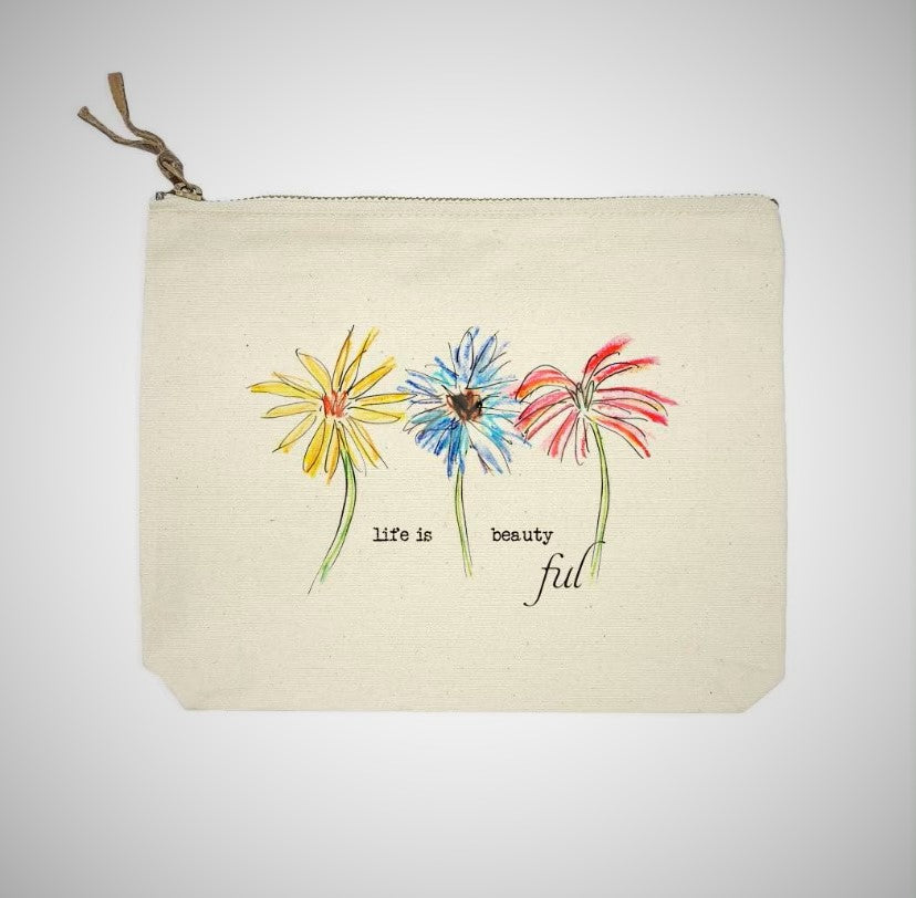 Life Is Beauty Ful Cosmetic Bags