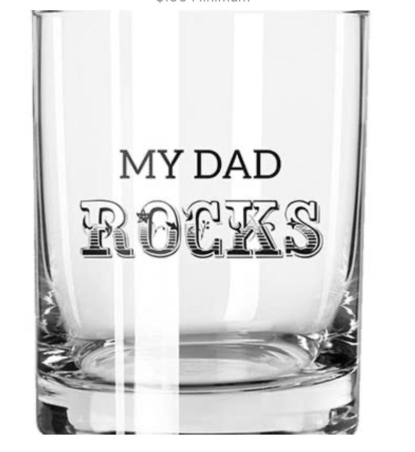 My Dad Rocks Sniffer glass