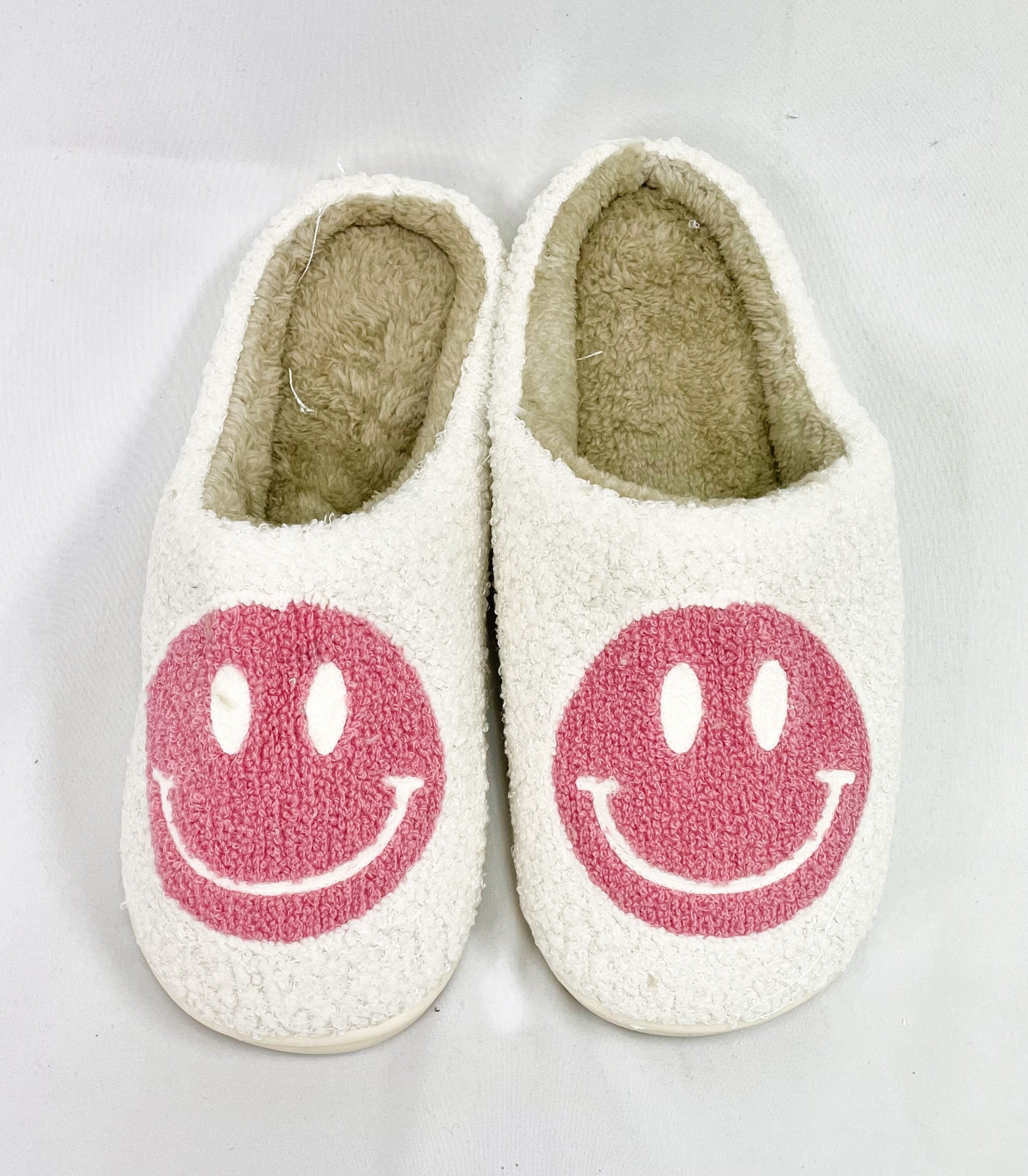 Smiley Cozy Slippers - Pink