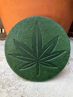 Pot Leaf Marijuana Leather Coaster