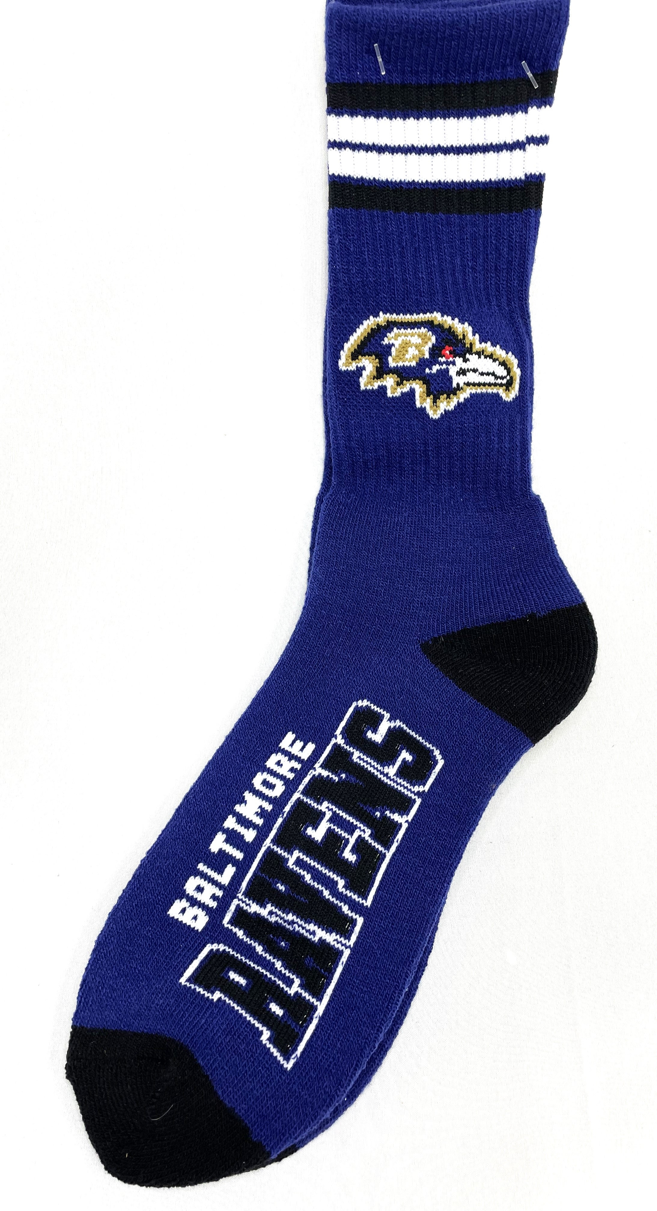 Baltimore Ravens 4 Stripe Deuce Socks