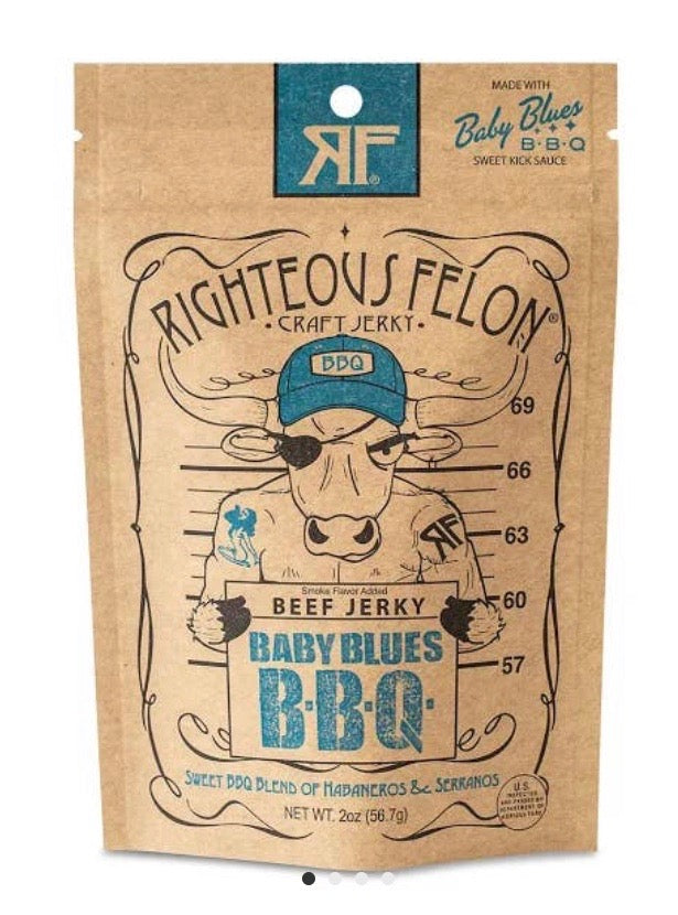 Righteous Felon  Baby Blues BBQ Beef Jerky