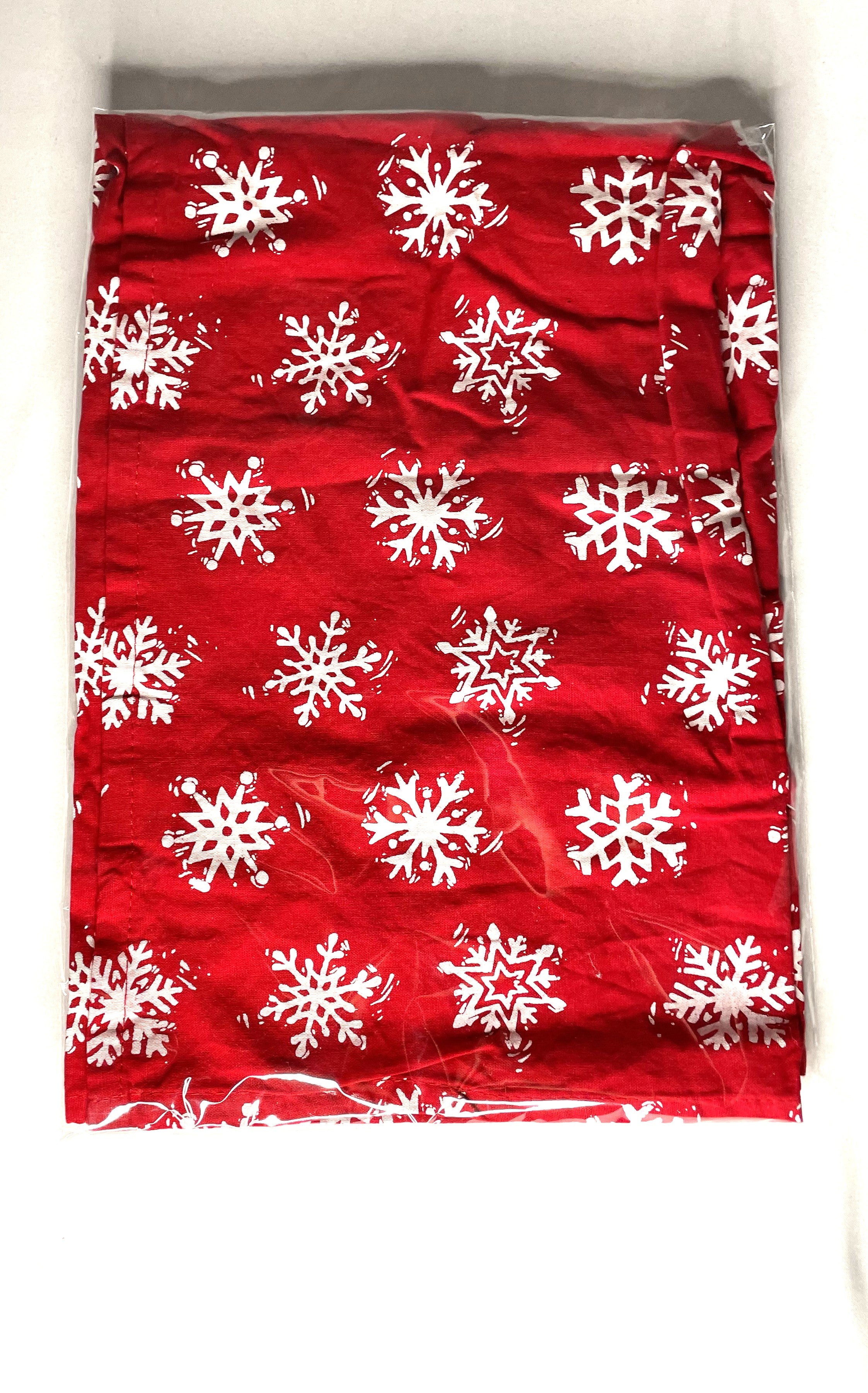 Snowflake Red Holiday Towel