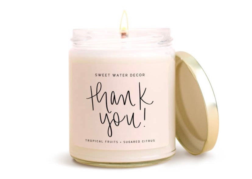 Thank You Candle - Jenny's Gift Baskets