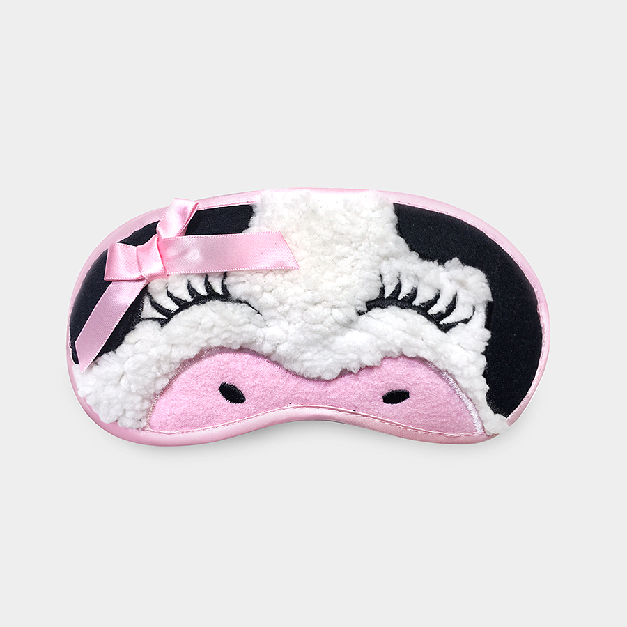 Wooly Animal Satin Eye Mask: Sleep Cow