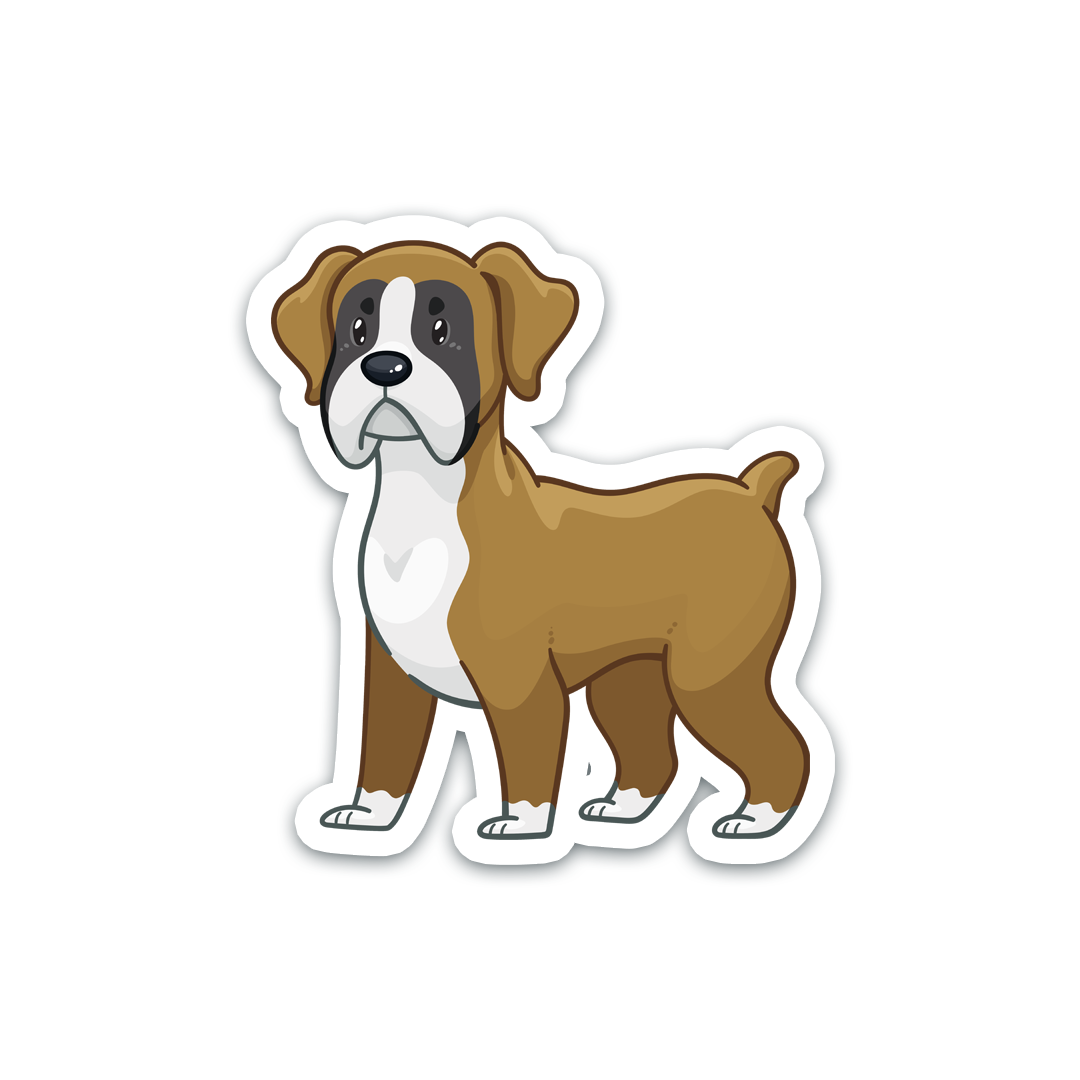 Boxer Dog Sticker | Cute Dog Stickers For Kids, Teens, Adults