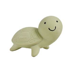 Turtle - Natural Organic Rubber Teether, Rattle & Bath Toy