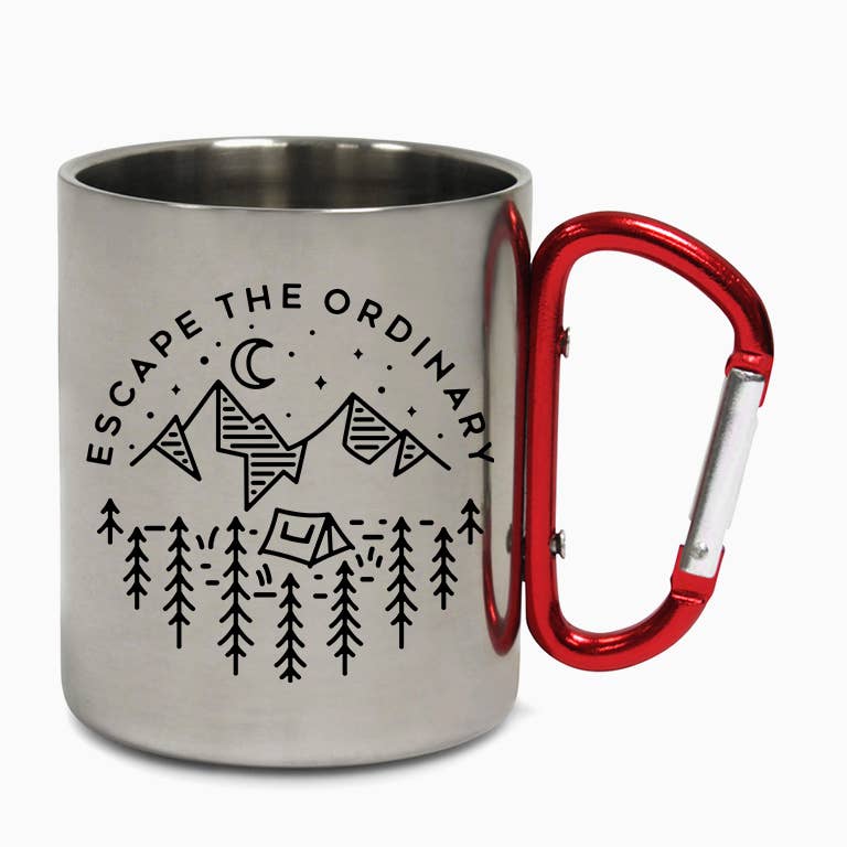 Escape The Ordinary Hiking Carabiner Steel Camping Mug
