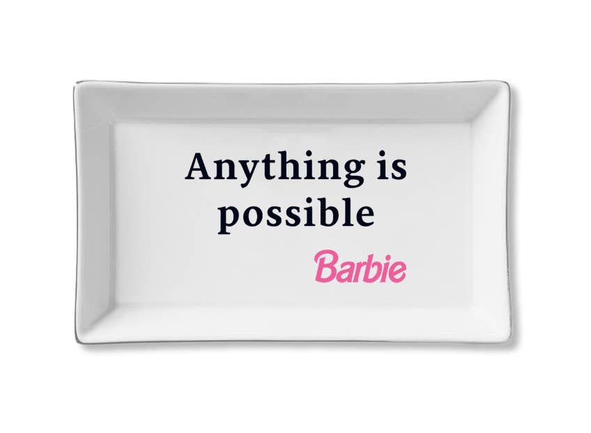 Toss Designs - Barbie- Ceramic Tray - Anything is Possible - Barbie