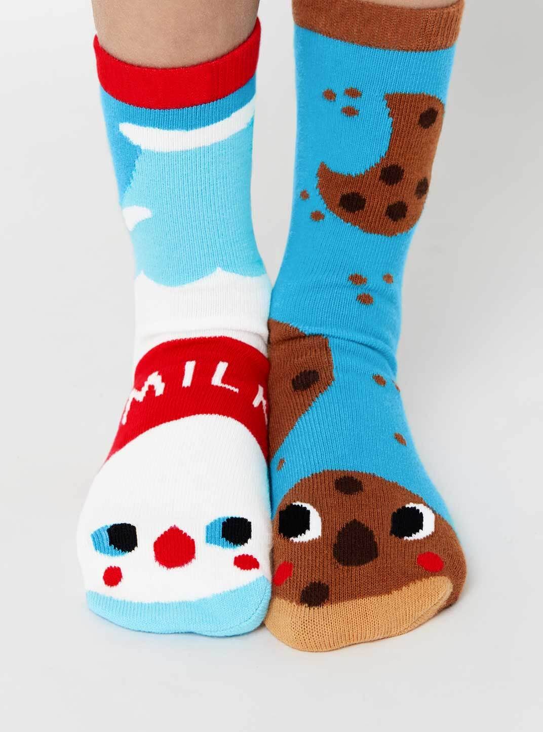 Milk & Cookies | Adult Socks | Mismatched Fun Socks