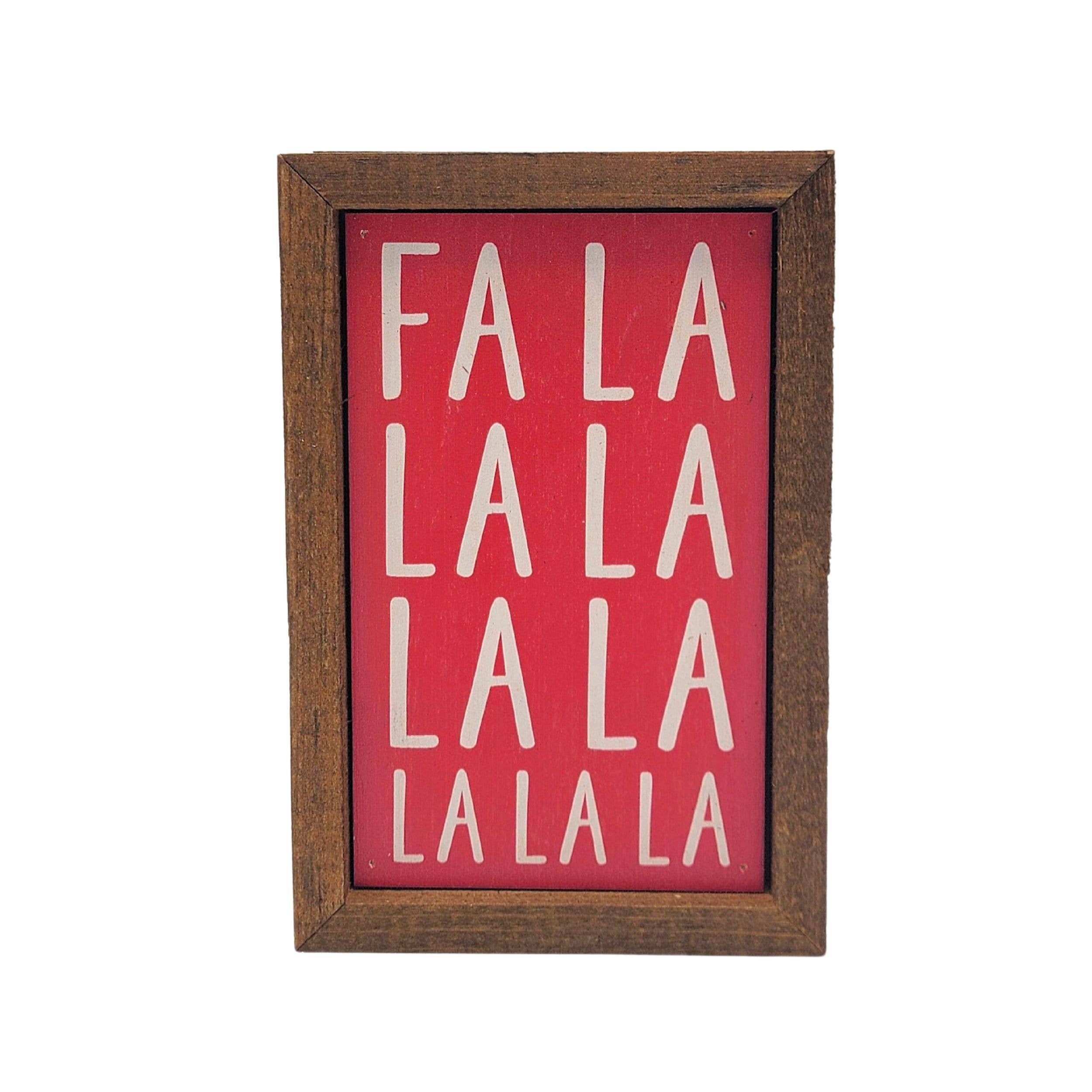 6X4 Fa La La Wall Accent Sign - Christmas Signs - Clearance