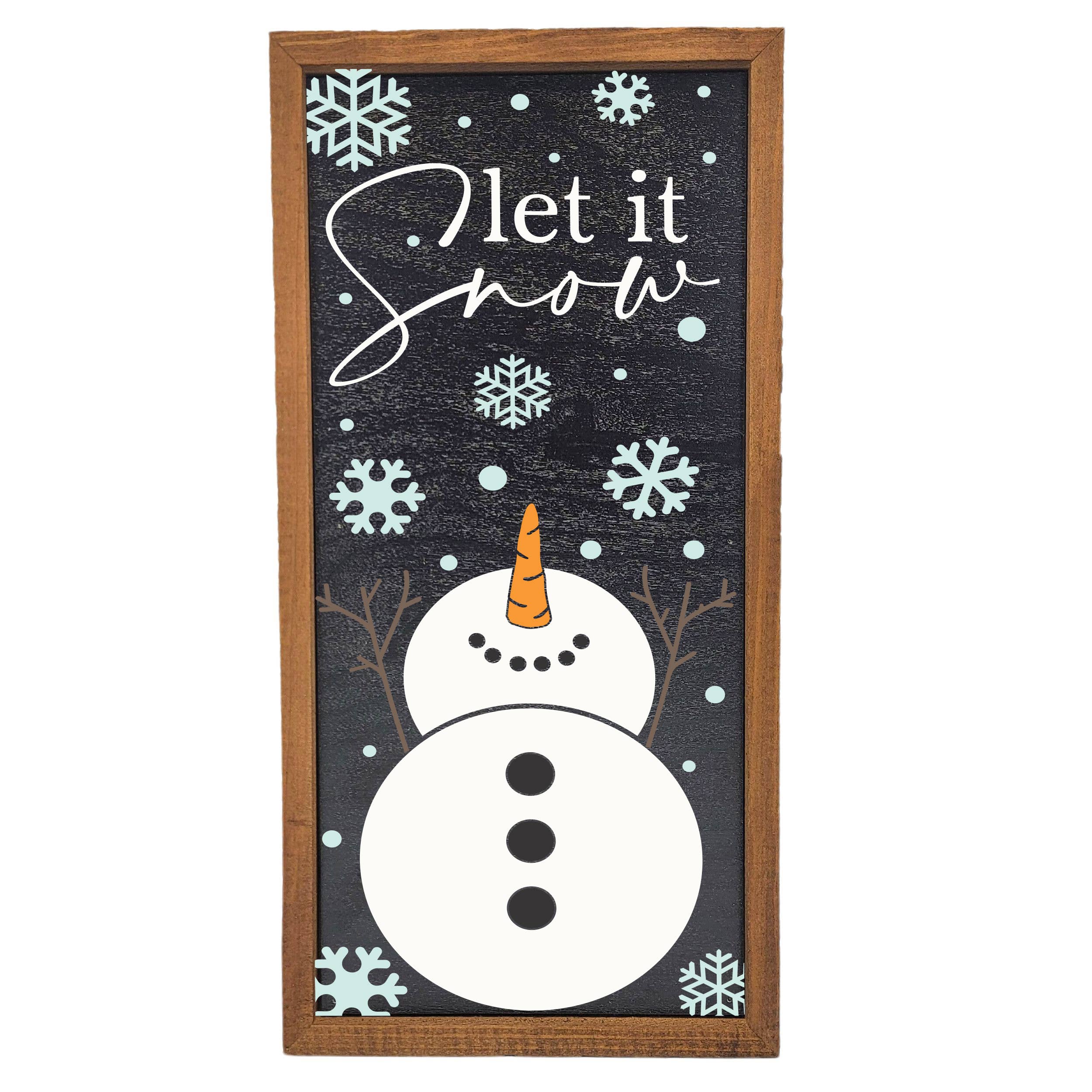 12X6 Let It Snow Winter Holiday Signs - Home Decor - Clearance